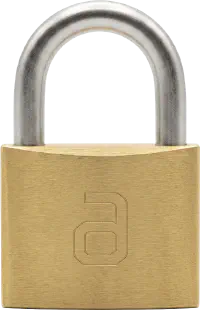 Ein Vorhängeschloss als Metapher für absolute Diskretion